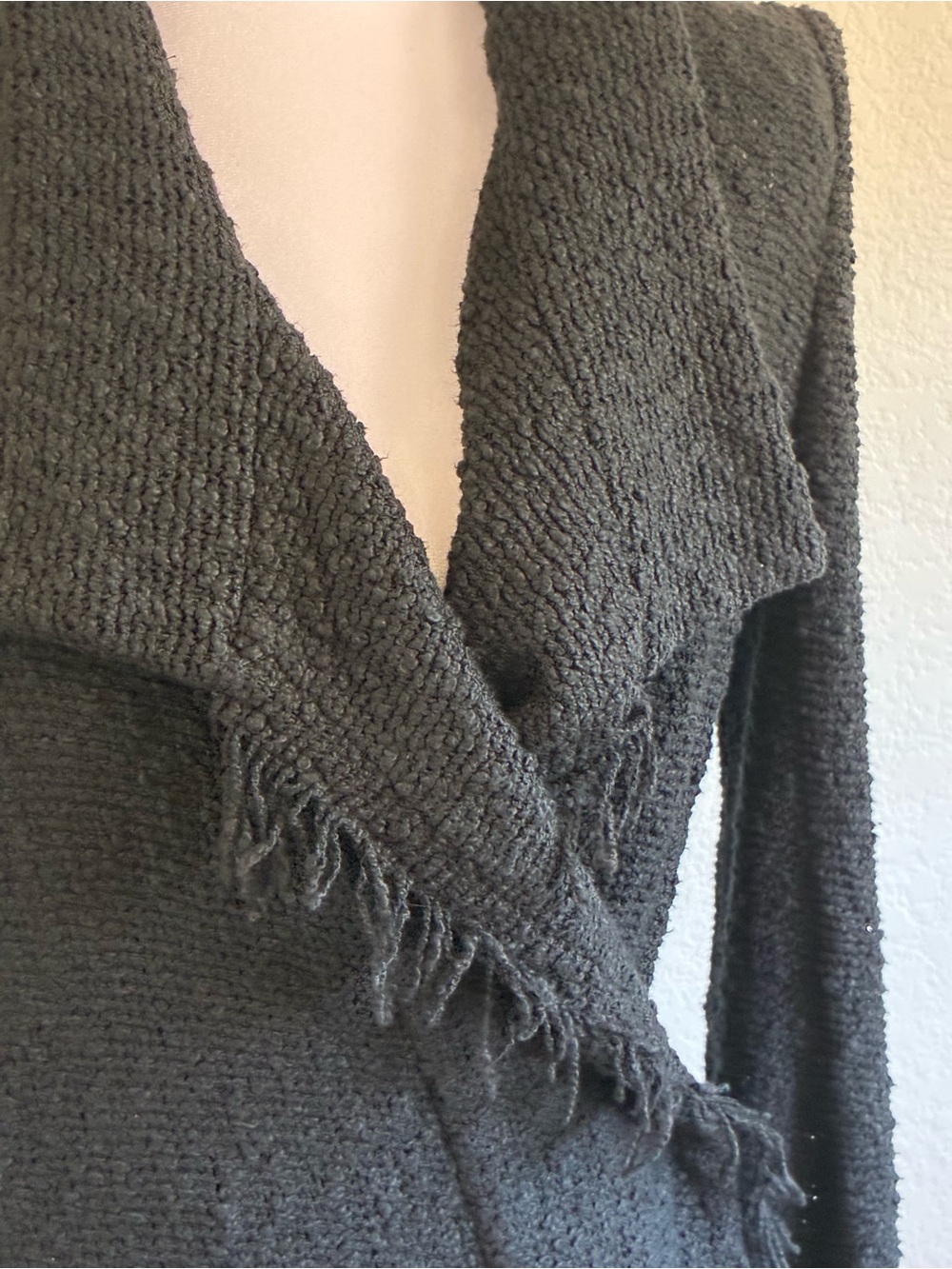 IRO Mira Black Bouclé Knit Jacket Size 38/ US 6 - Picture 7 of 12